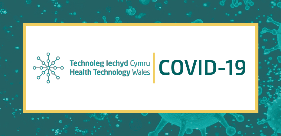Health Technology Wales logo + Covid19