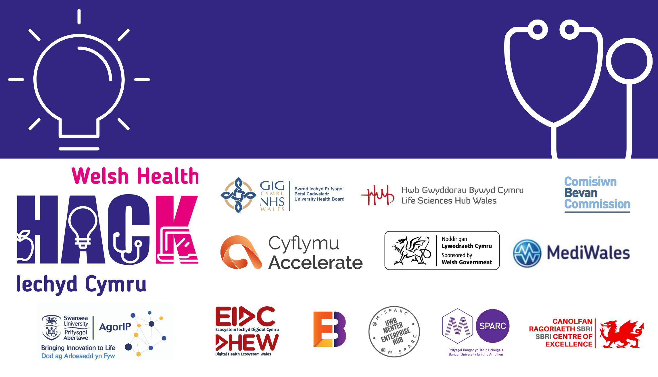 Welsh Health Hack partner logos 