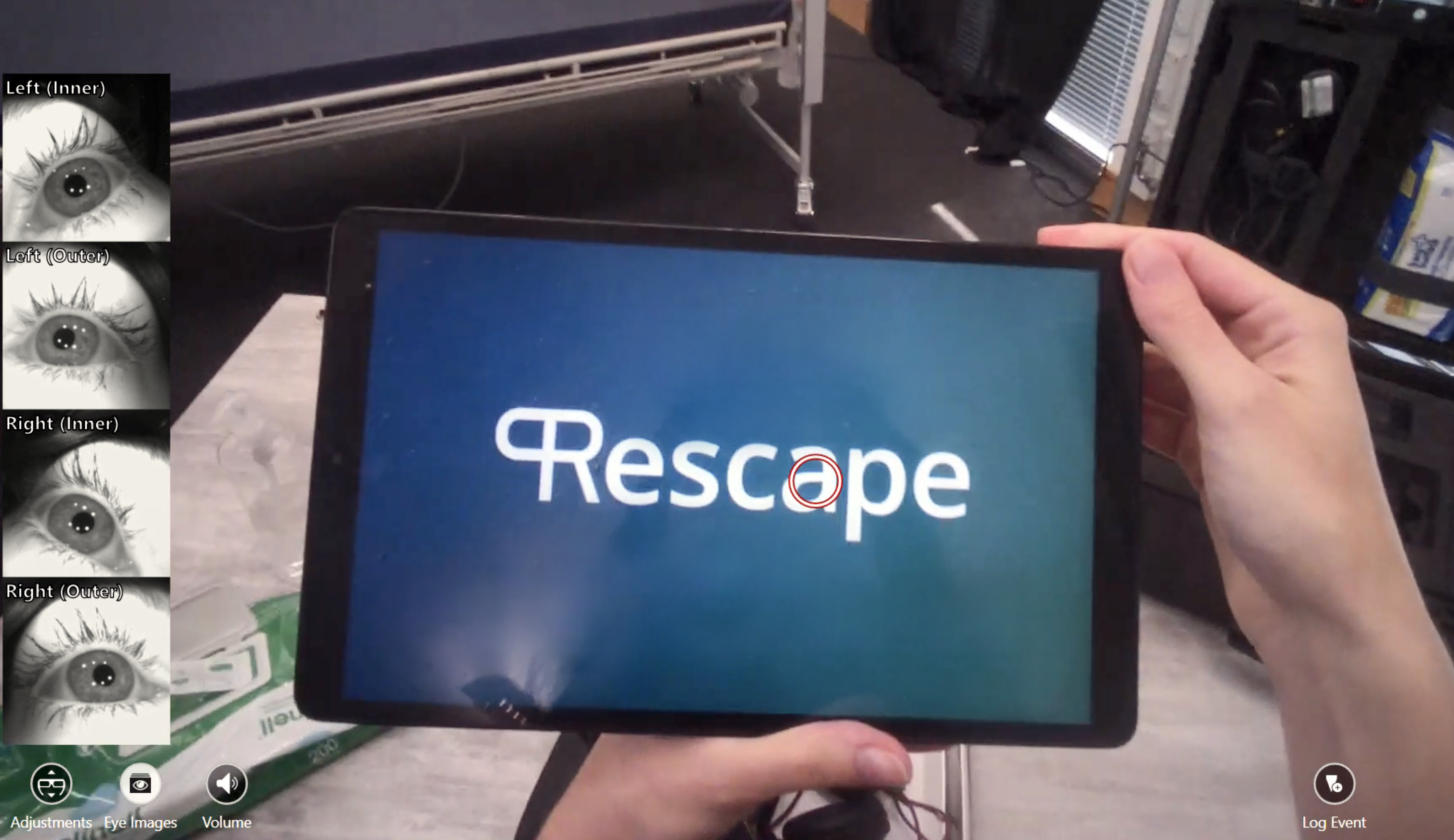 Rescape logo on an tablet