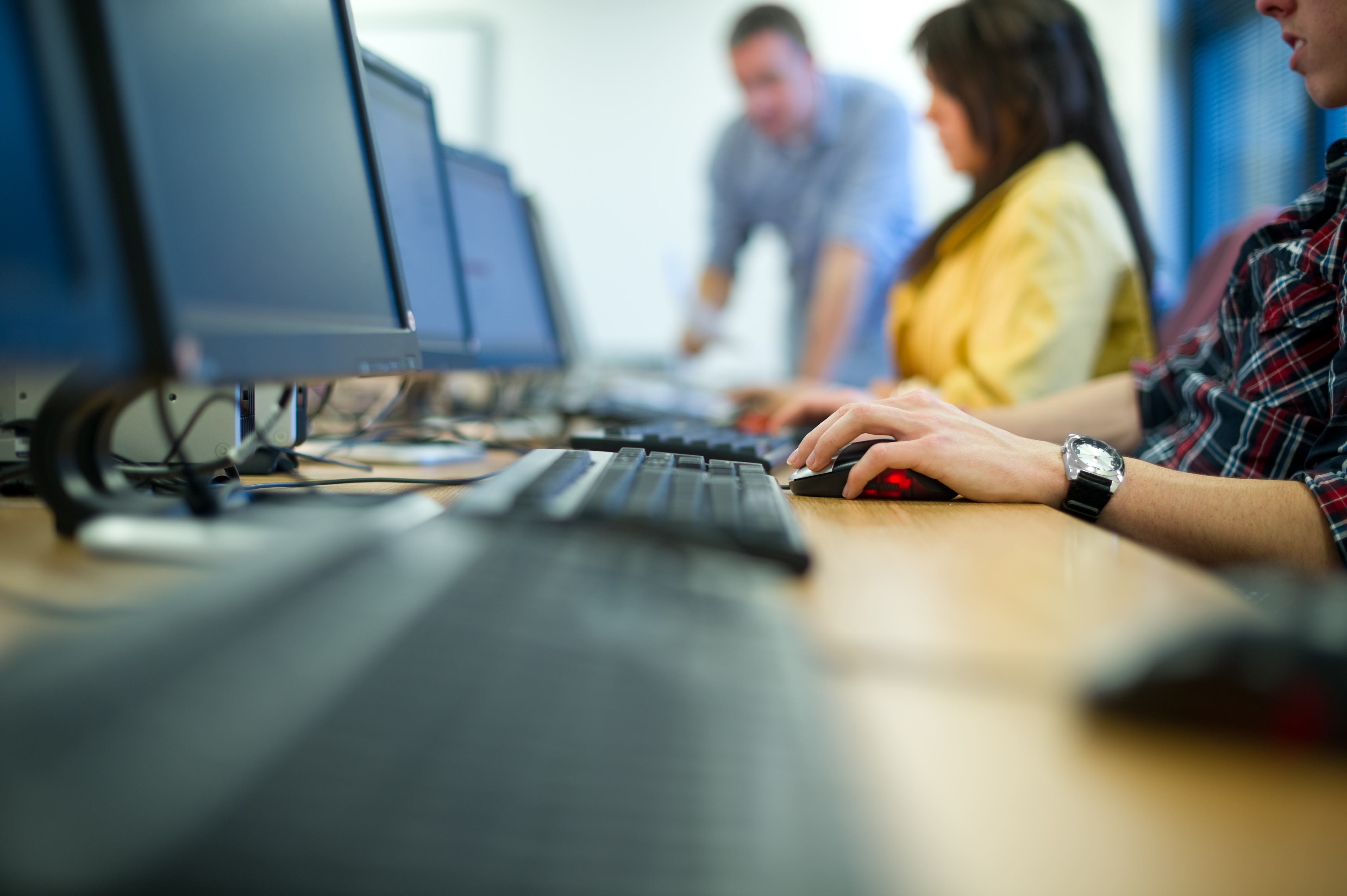 People working on computers