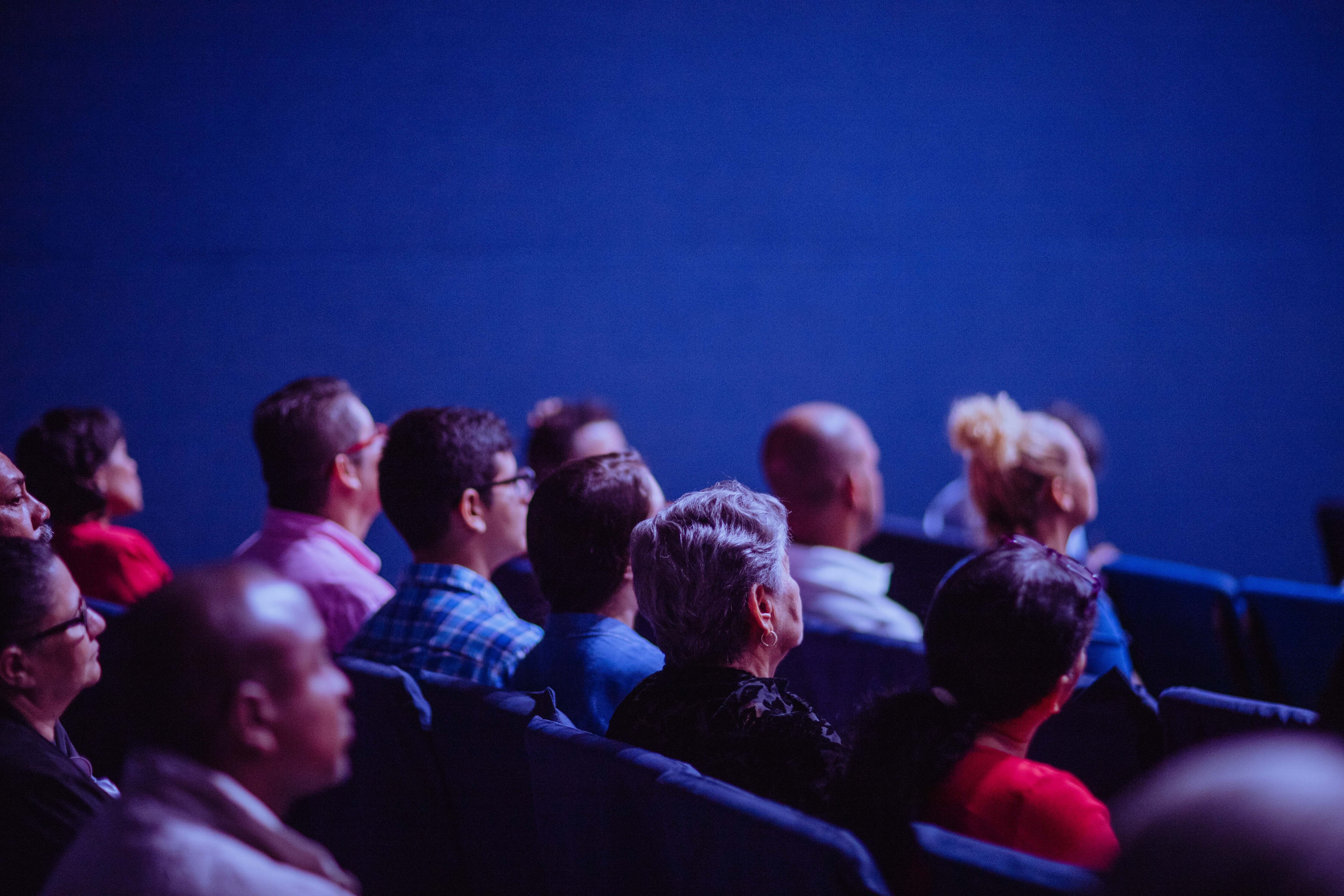 People sat in an auditorium