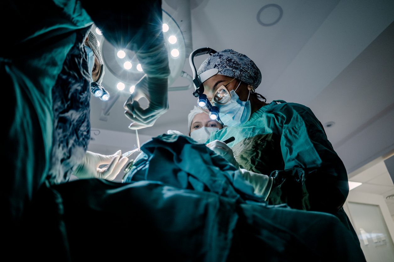 Surgeons in surgery