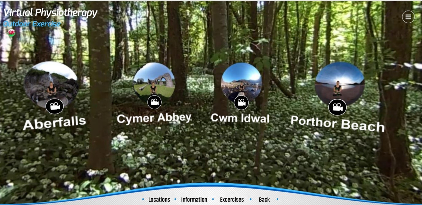 An example of the walks available via the virtual reality software