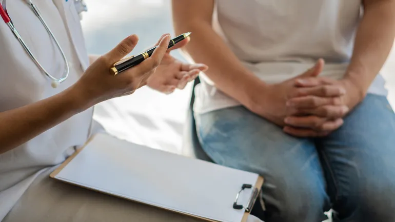 Doctor and patient consultation
